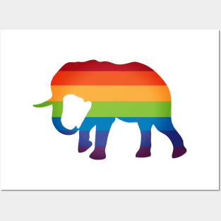 LGBT Lesbian Gay Flag Pride Elephan Posters and Art